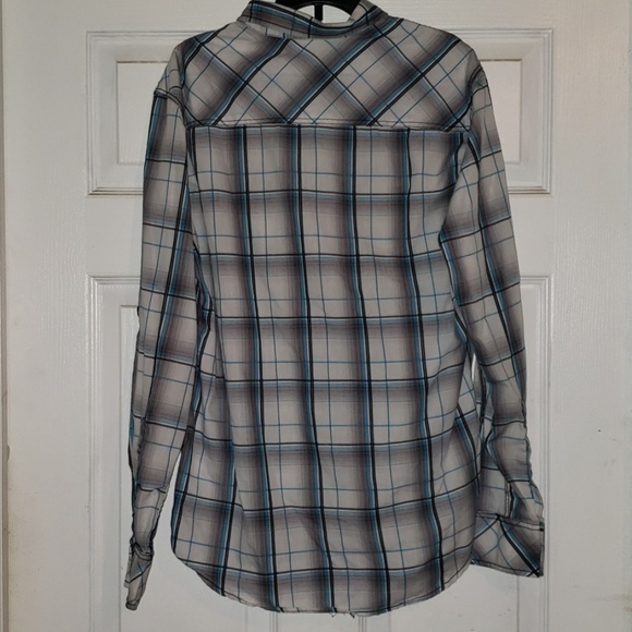 Surplus | White Plaid Button Down Shirt - Picture 4 of 5